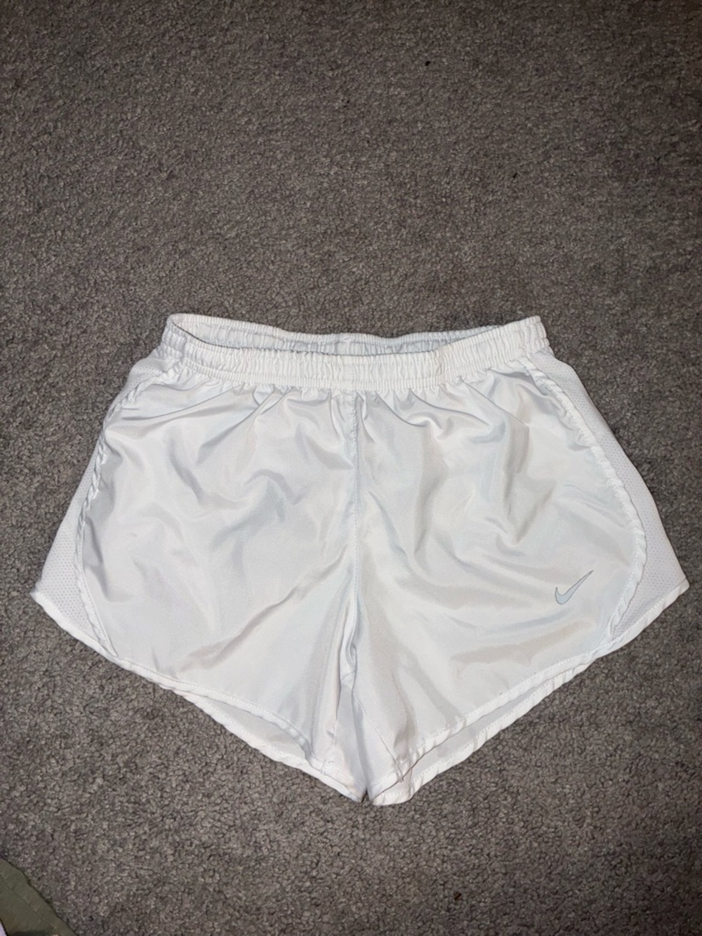 Nike White Girls' Athletic Running Shorts